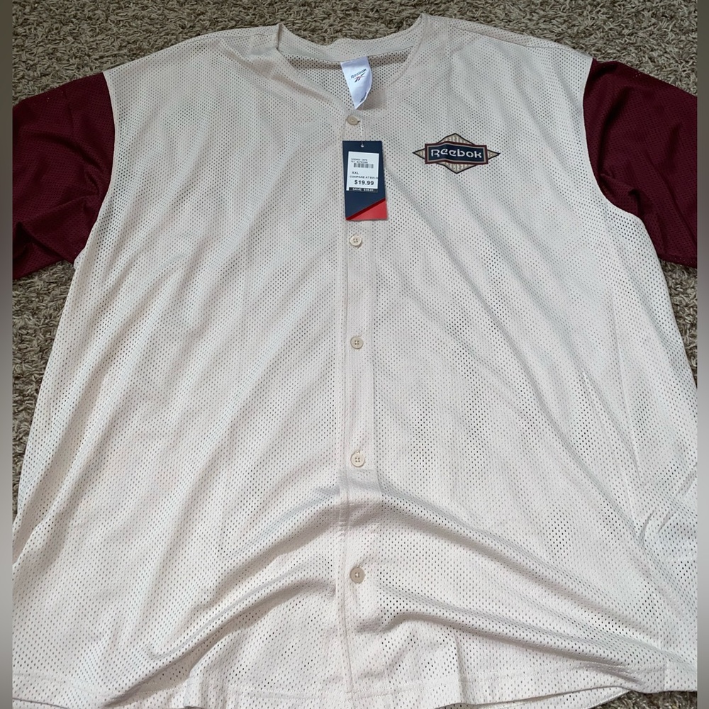 Reebok Short Sleeve Jersey Button Up